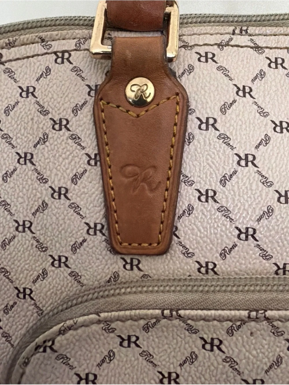 Rioni Signature Natural Dome Handle Bag